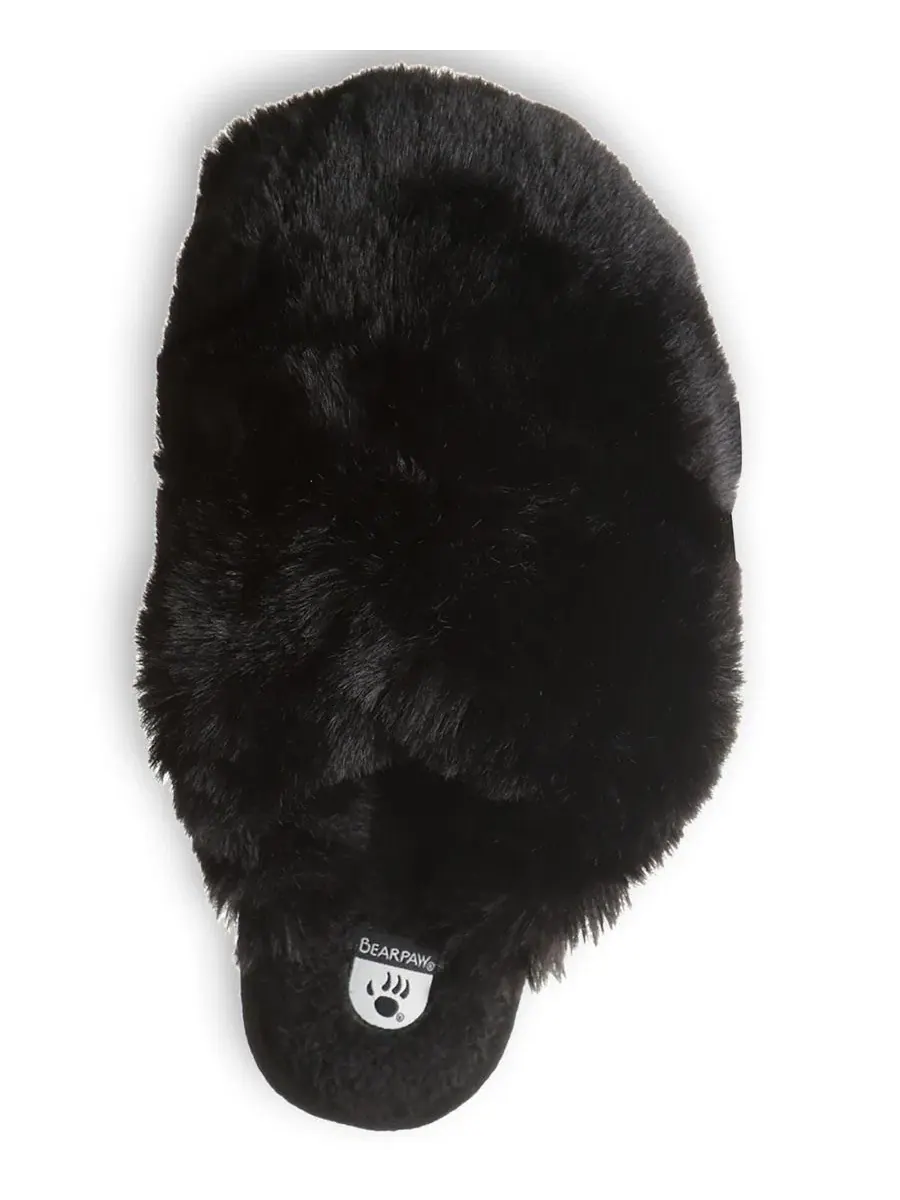 Женские тапочки-слипоны Silkie с искусственным мехом BEARPAW — изображение 4 из 8, черный