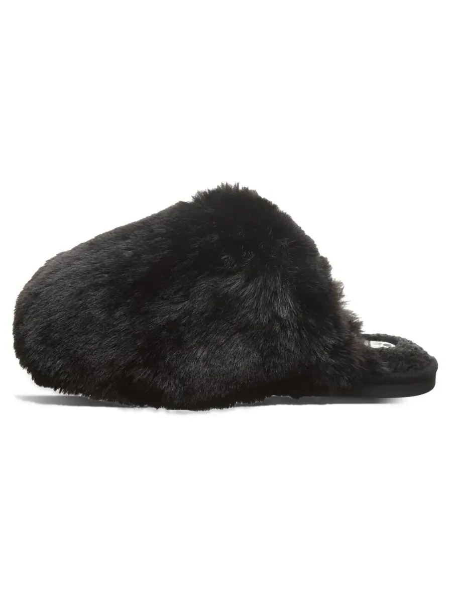Женские тапочки-слипоны Silkie с искусственным мехом BEARPAW — изображение 7 из 8, черный