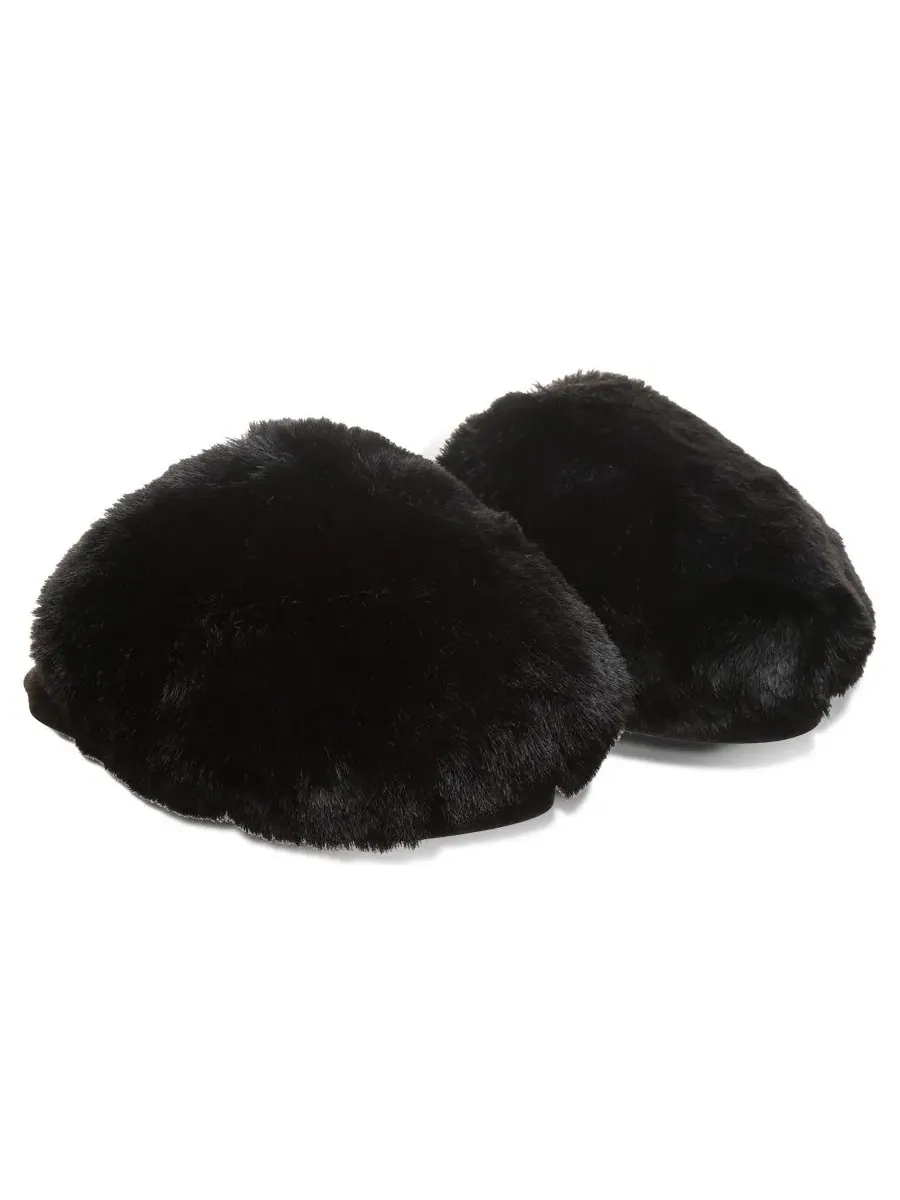 Женские тапочки-слипоны Silkie с искусственным мехом BEARPAW — изображение 8 из 8, черный