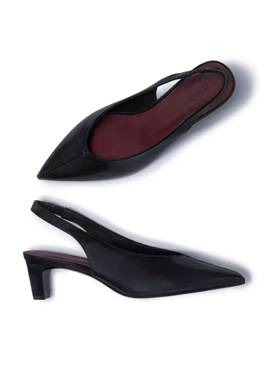 Туфли-лодочки с закрытым мысом и каблуком 5 см Maude Slingback Pump Bernardo Footwear — изображение 5 из 5, черный