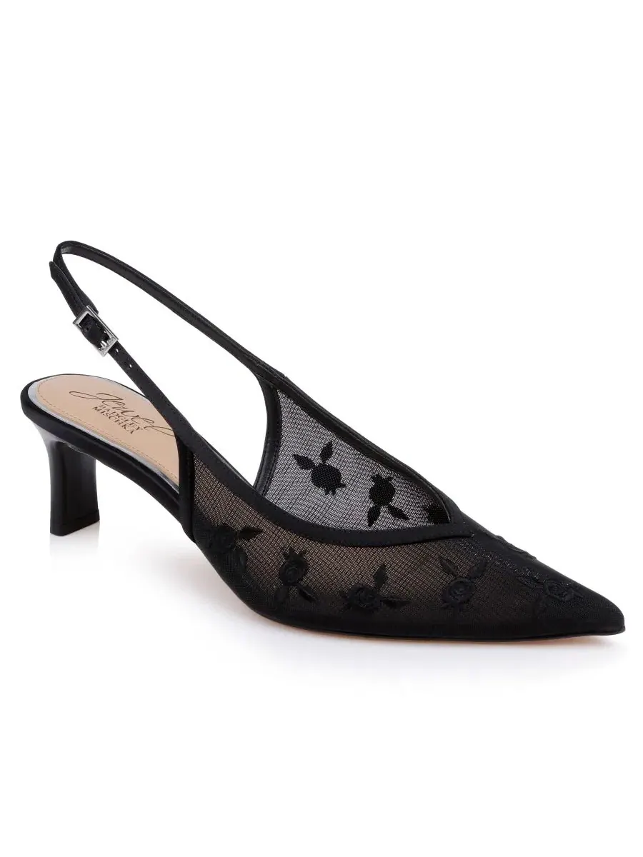 Туфли-лодочки Zahra II Slingback Jewel Badgley Mischka — изображение 1 из 5, черный