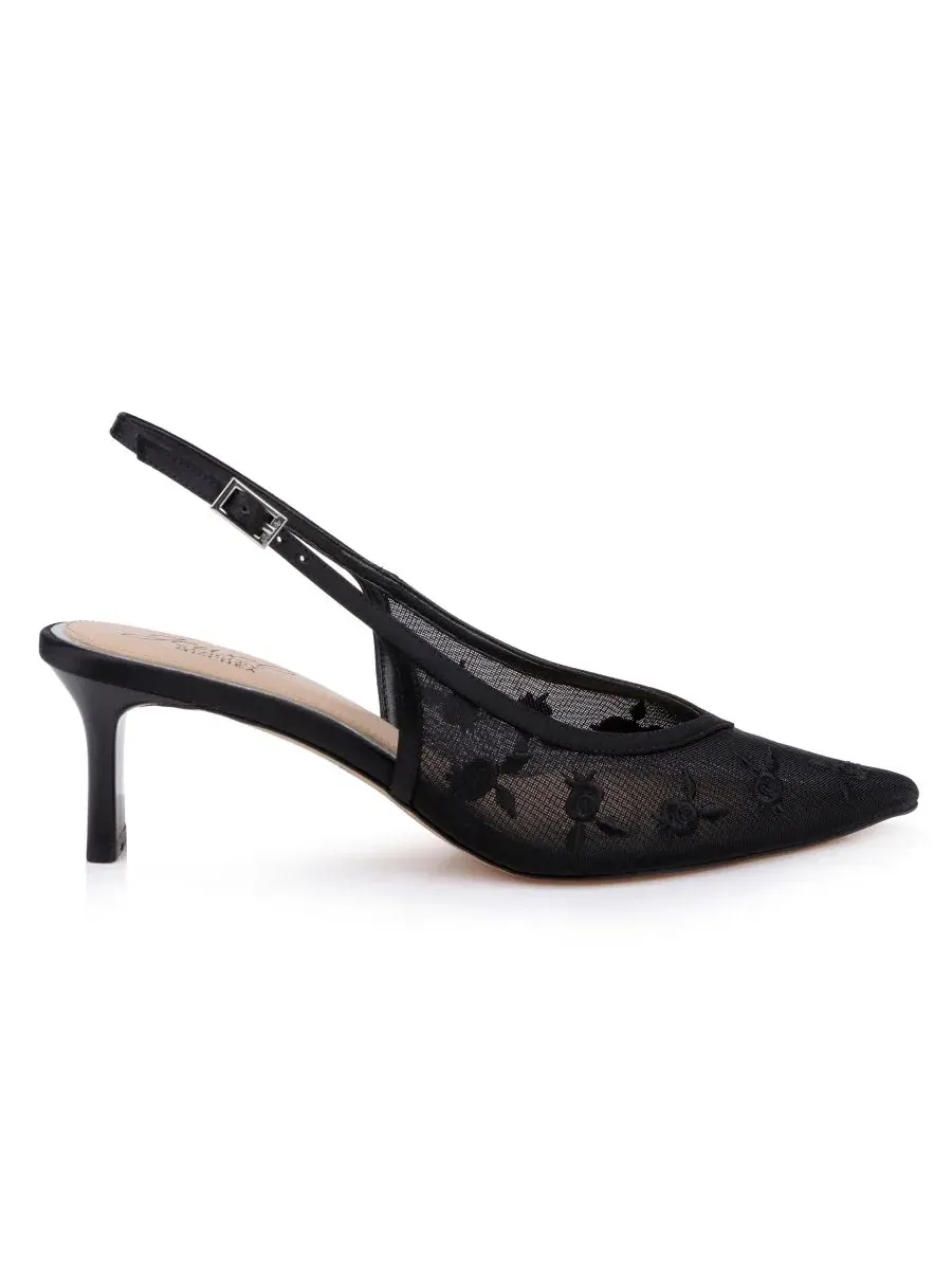 Туфли-лодочки Zahra II Slingback Jewel Badgley Mischka — изображение 2 из 5, черный