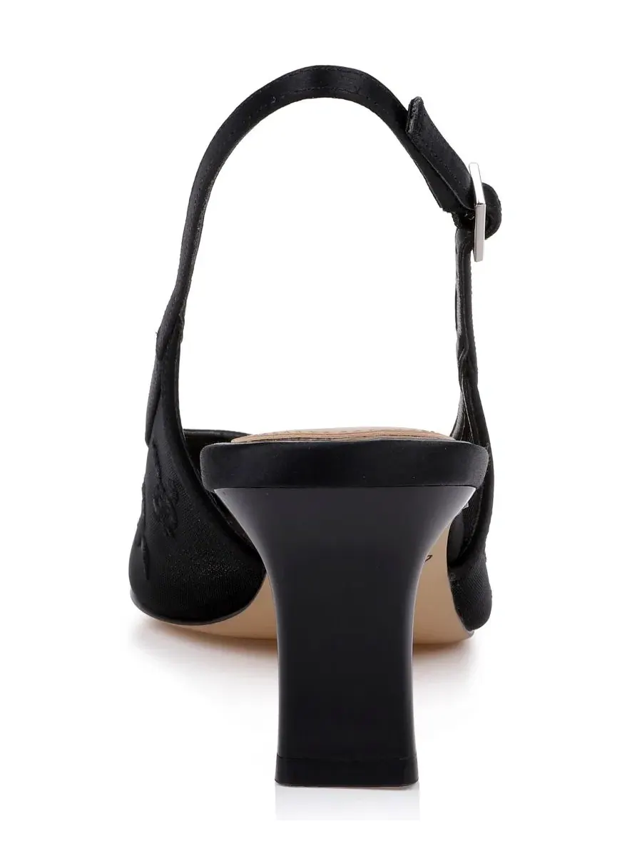 Туфли-лодочки Zahra II Slingback Jewel Badgley Mischka — изображение 3 из 5, черный