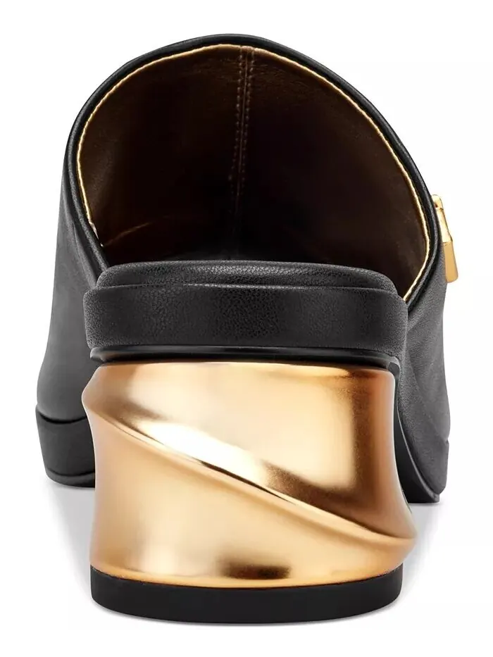 Женские кожаные сабо Tinley с открытым носком Donna Karan New York — изображение 3 из 5, черный