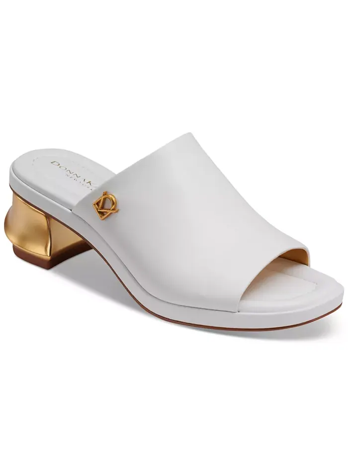 Женские мюли Tinley с открытым носком из кожи Donna Karan New York — изображение 1 из 5, яркий белый