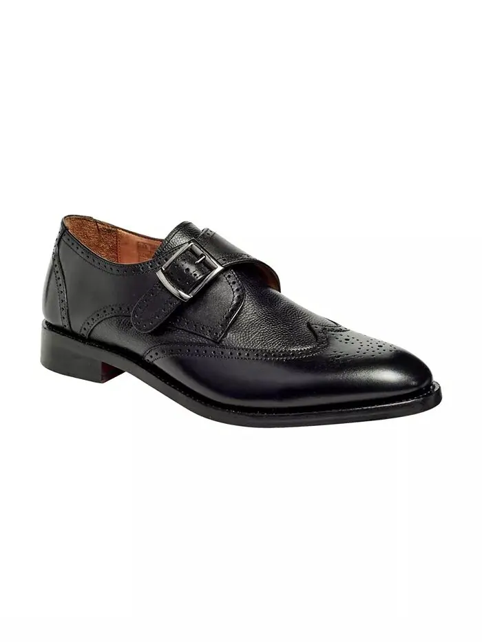 Мужские туфли Roosevelt III Single Monkstrap Wingtip Goodyear Anthony Veer — изображение 1 из 5, черный