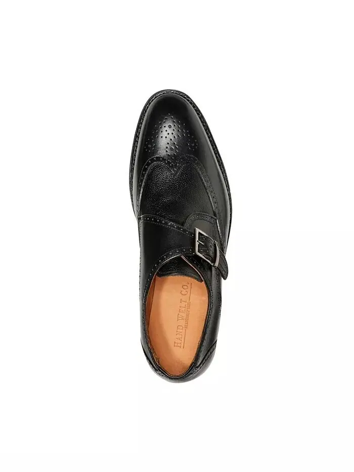 Мужские туфли Roosevelt III Single Monkstrap Wingtip Goodyear Anthony Veer — изображение 4 из 5, черный