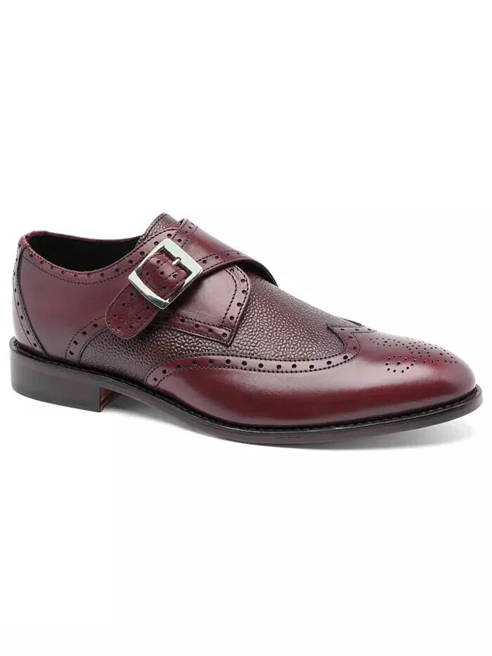 Мужские туфли Roosevelt III Single Monkstrap Wingtip Goodyear Anthony Veer — красный