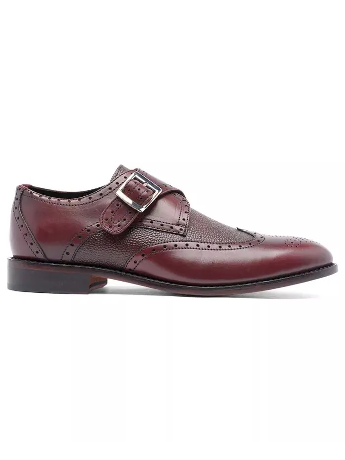 Мужские туфли Roosevelt III Single Monkstrap Wingtip Goodyear Anthony Veer — изображение 2 из 5, красный
