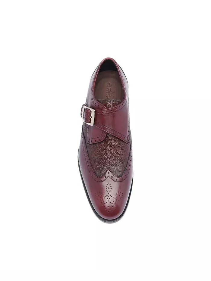 Мужские туфли Roosevelt III Single Monkstrap Wingtip Goodyear Anthony Veer — изображение 3 из 5, красный