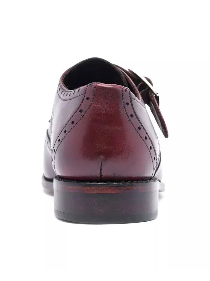 Мужские туфли Roosevelt III Single Monkstrap Wingtip Goodyear Anthony Veer — изображение 4 из 5, красный