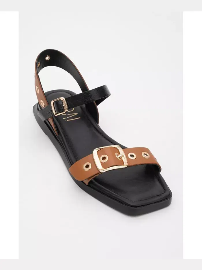 Сандалии Mozes из кожи (женские) Forever & Always Shoes — изображение 1 из 1, бежевый