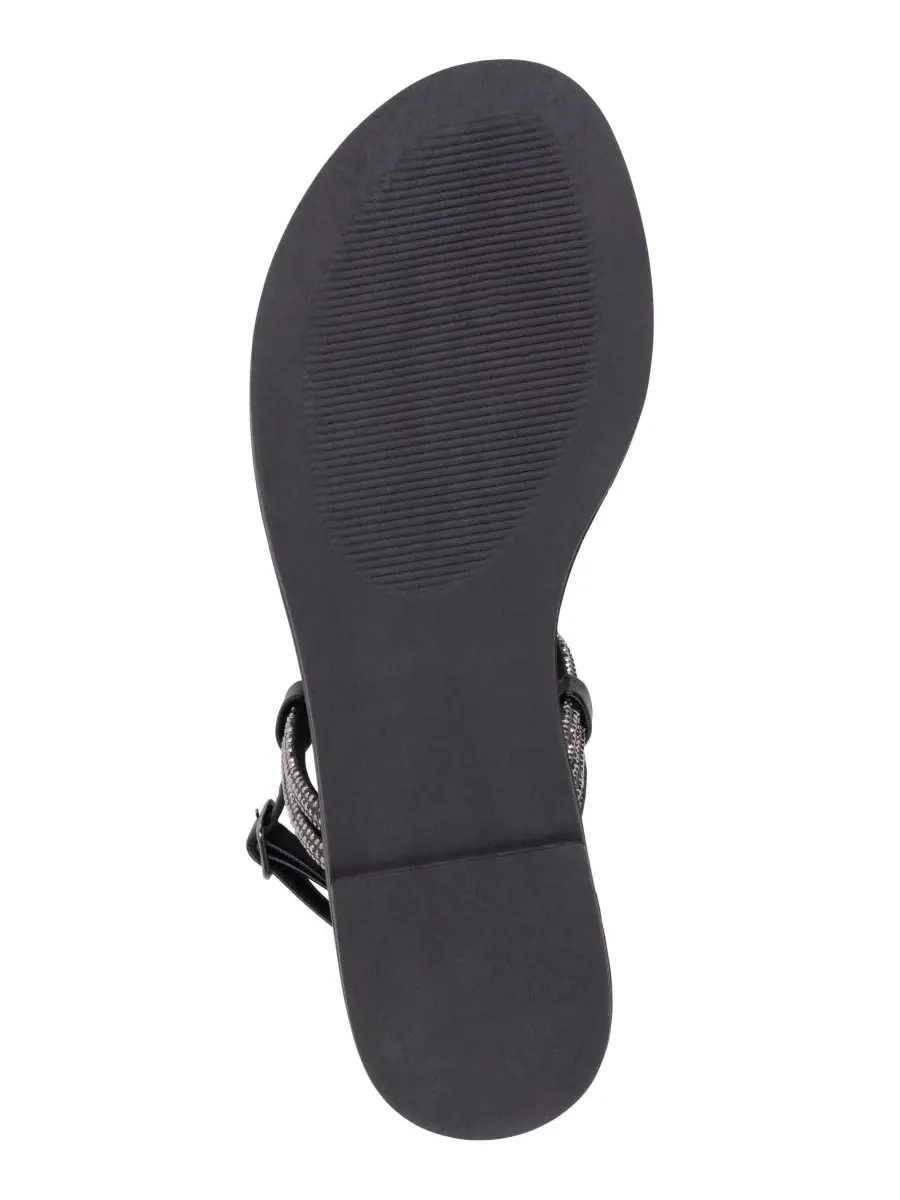 Женские сандалии Alonde с декорированными Т-образными ремешками GC Shoes — изображение 5 из 5, черный