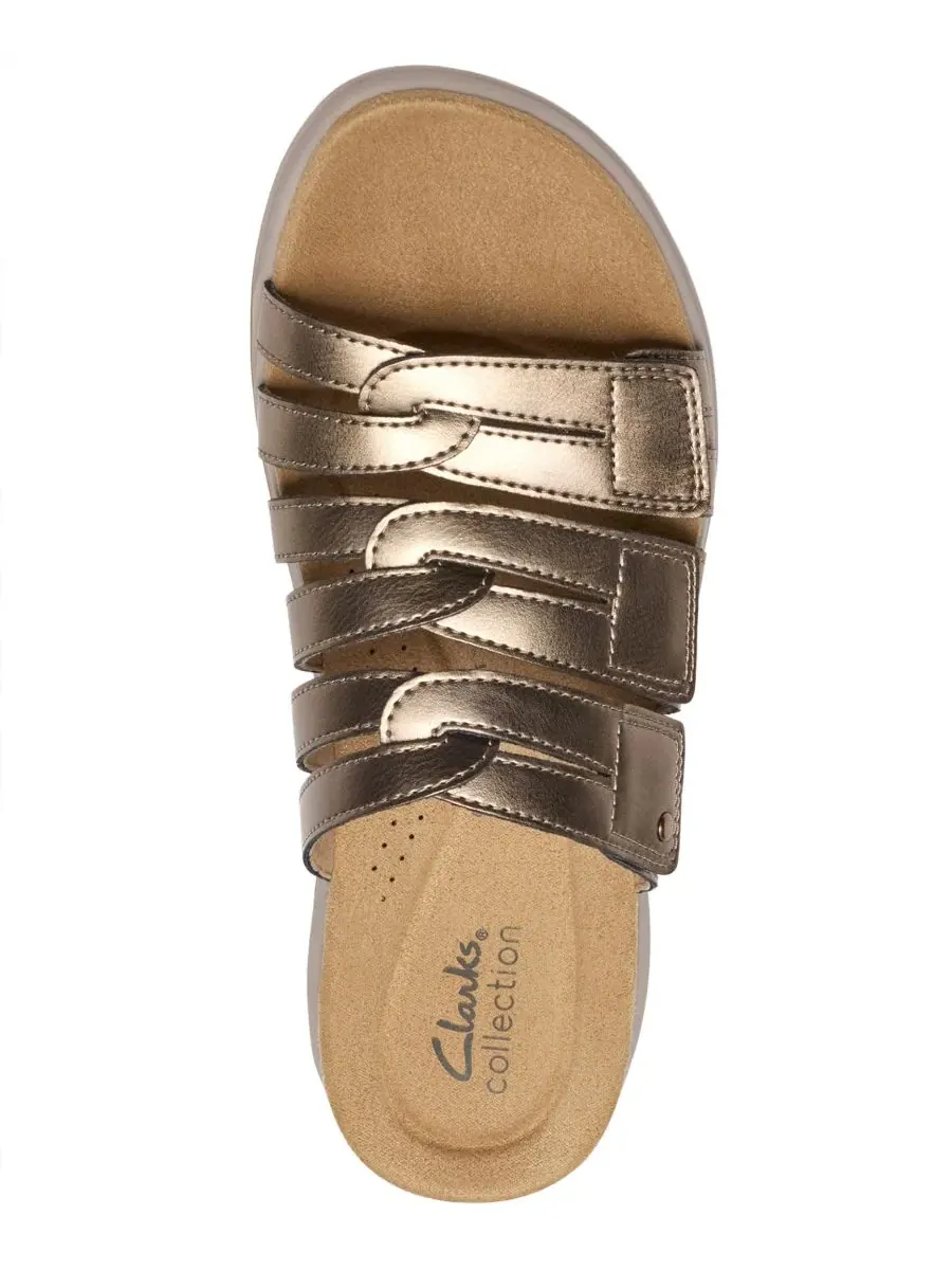 Сандалии женские Clarks Maelynn Abby, кожаные — изображение 4 из 7, золотистый