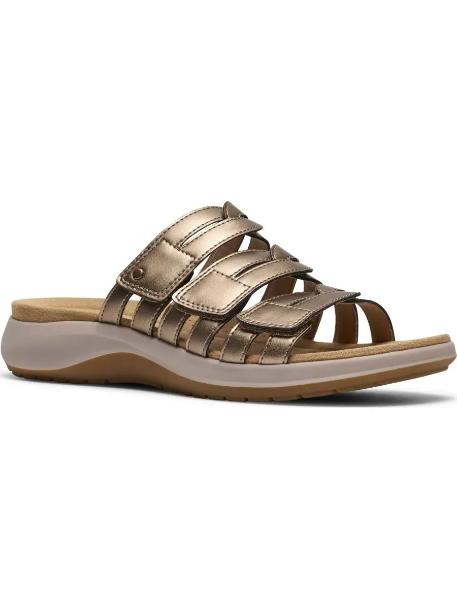 Сандалии женские Clarks Maelynn Abby, кожаные — изображение 7 из 7, золотистый