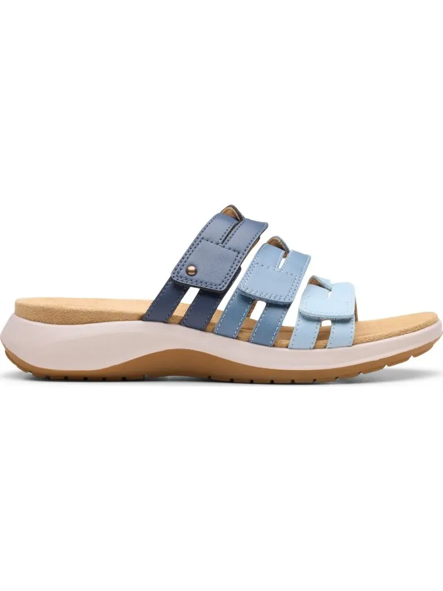 Сандалии женские Clarks Maelynn Abby, темно-синие, кожаные — изображение 2 из 7, темно-синий
