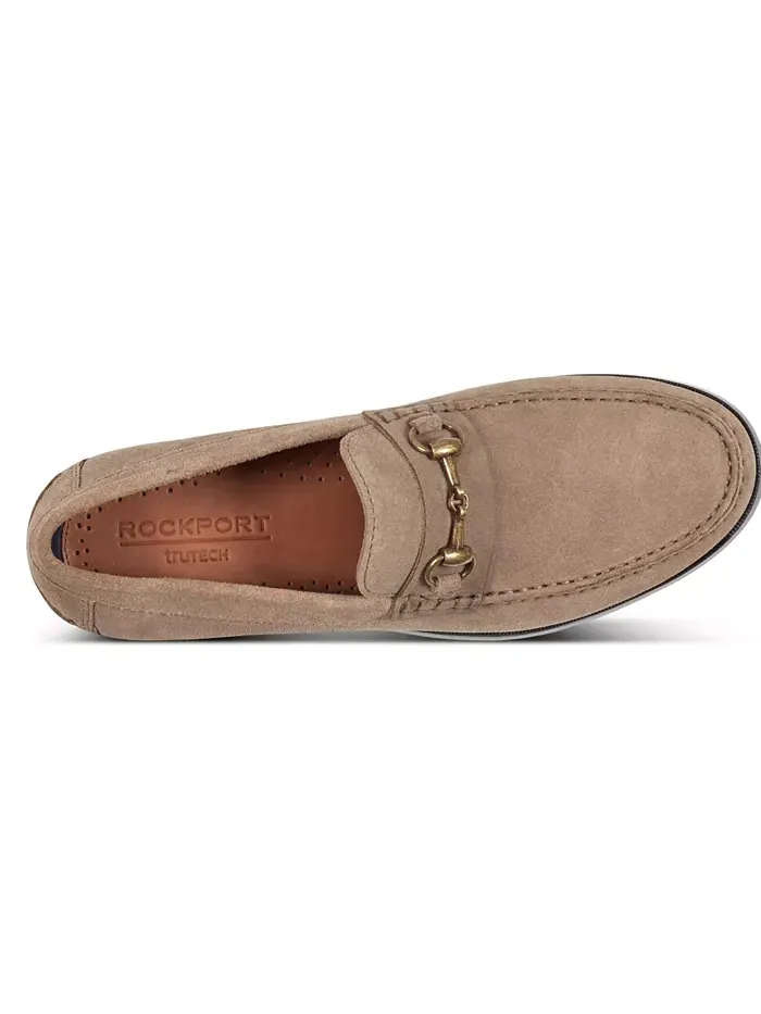 Мужские белые классические лоферы с пряжкой на подкладке Rockport — изображение 3 из 5, бежевый/бежевый