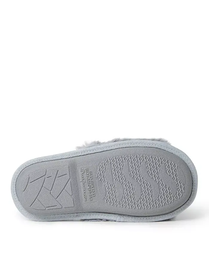 Детские тапочки Lana Fuzzy Slide - Babe Squad Dearfoams — изображение 4 из 5, серый