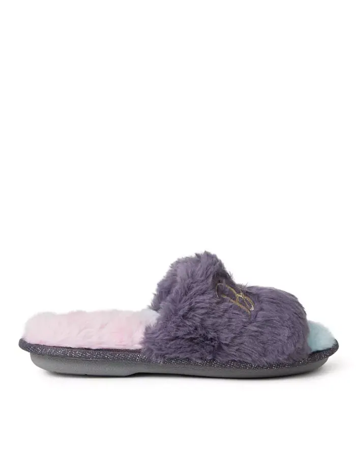 Детские тапочки Lana Fuzzy Slide - Babe Squad Dearfoams — изображение 5 из 5, фиолетовый