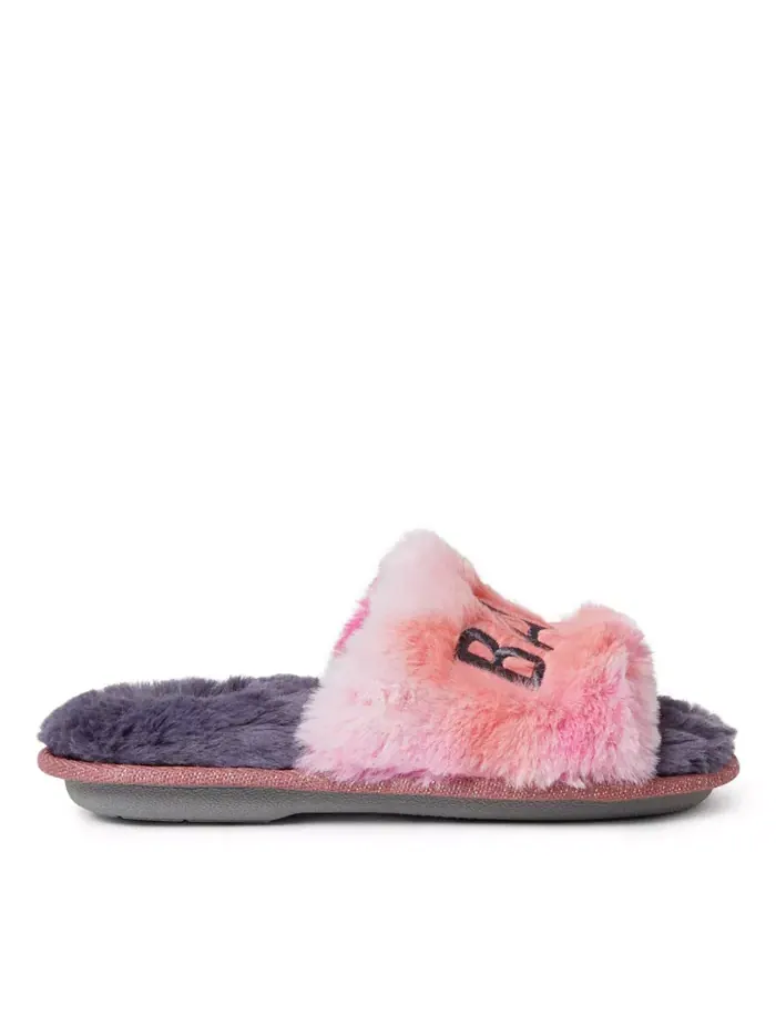 Детские тапочки Lana Fuzzy Slide - Babe Squad Dearfoams — изображение 3 из 5, белый