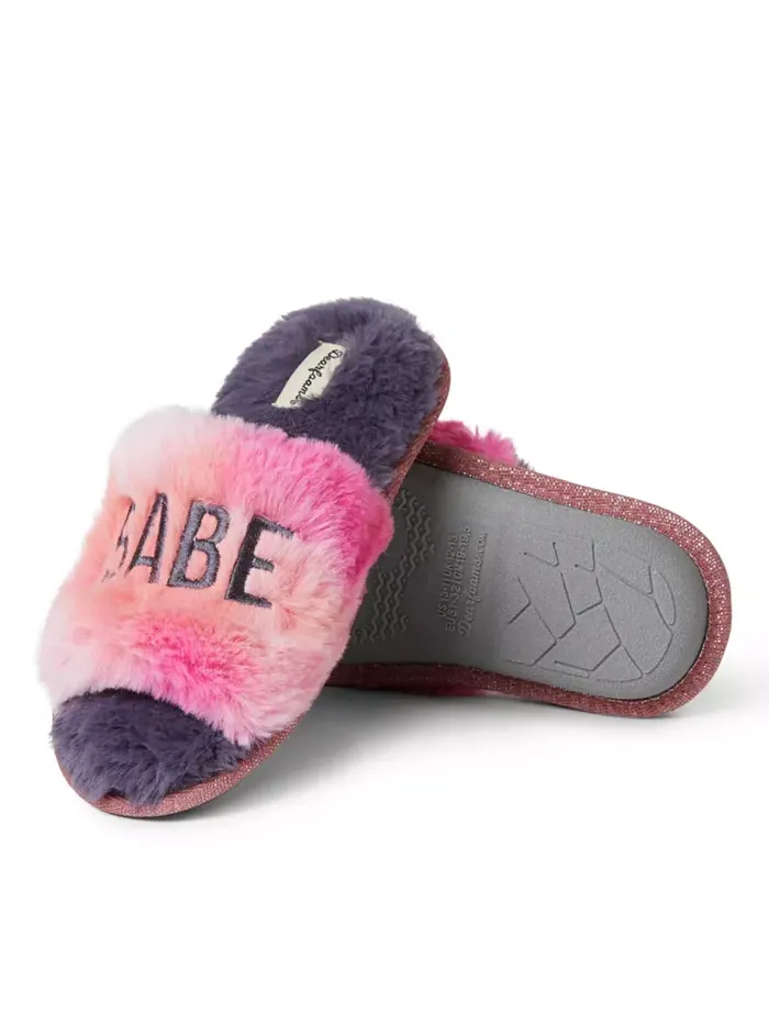 Детские тапочки Lana Fuzzy Slide - Babe Squad Dearfoams — изображение 5 из 5, белый