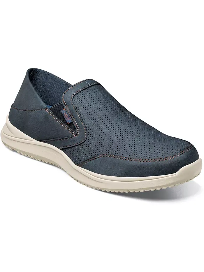 Мужские ботинки Conway Ez Moc Toe Slip On Nunn Bush — изображение 1 из 7, темно-синий мульти
