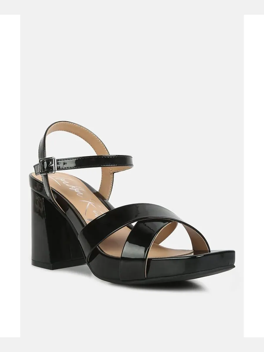 Женские сандалии Baxter Criss Cross Block London Rag — изображение 3 из 5, черный