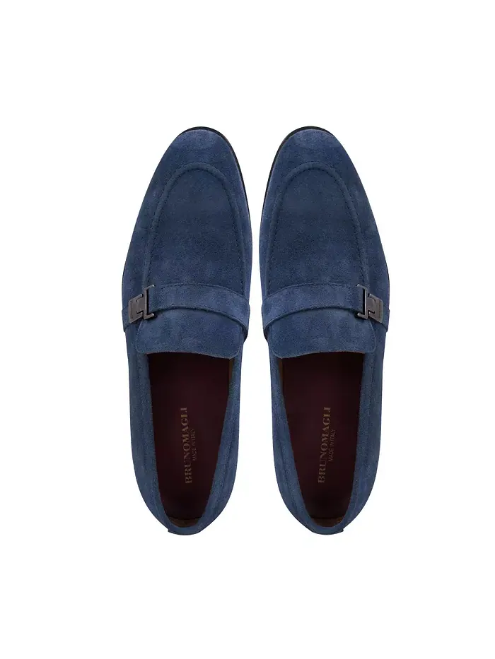 Мужские лоферы Arlo Slip On Bruno Magli — изображение 4 из 6, светлый синий