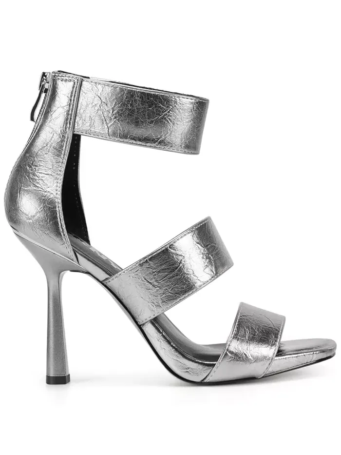 Женские босоножки Nikolaos на липучке Dkny — изображение 2 из 5, серебряный