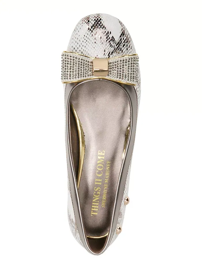 Женские балетки London Luxurious Embellished THINGS II COME — изображение 4 из 7, белый