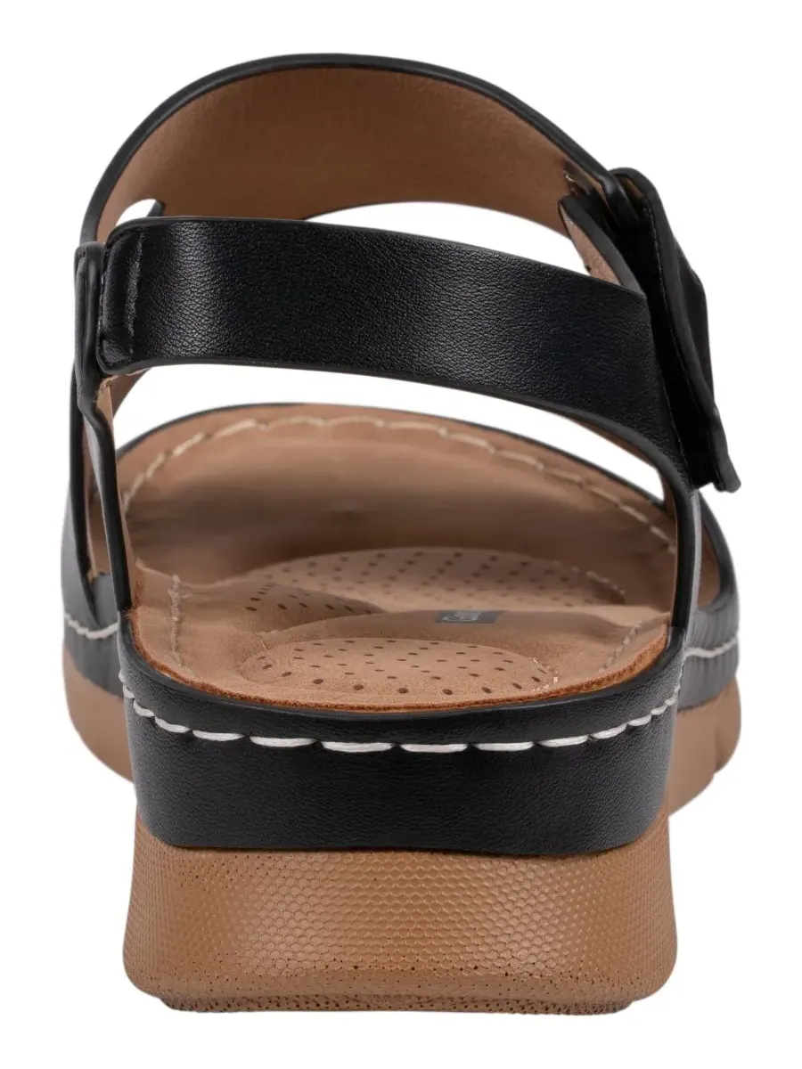 Женские сандалии Merisa с регулируемым ремешком для комфорта GC Shoes — изображение 3 из 5, черный