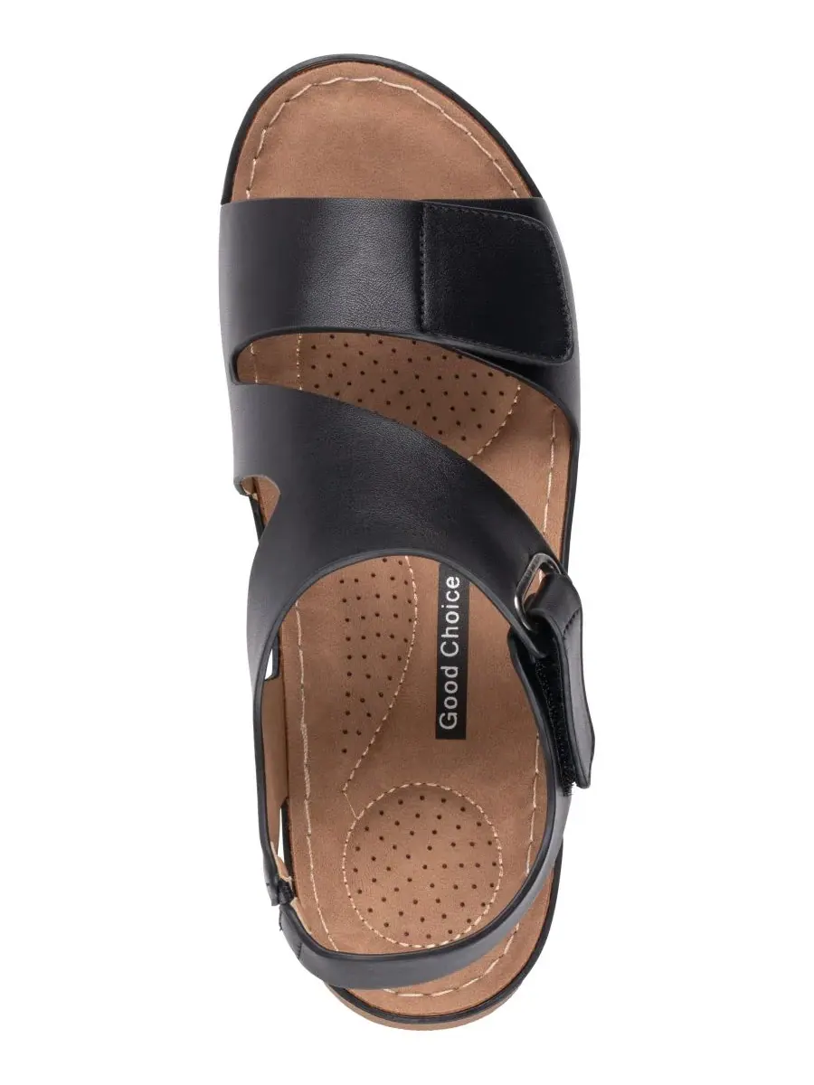 Женские сандалии Merisa с регулируемым ремешком для комфорта GC Shoes — изображение 4 из 5, черный