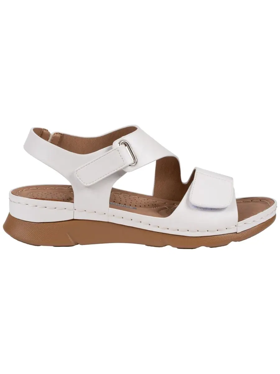 Женские сандалии Merisa с регулируемым ремешком для комфорта GC Shoes — изображение 2 из 5, белый