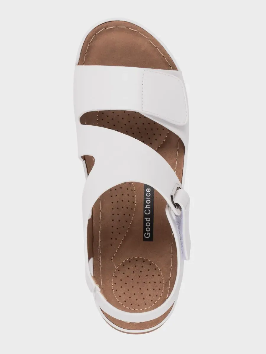 Женские сандалии Merisa с регулируемым ремешком для комфорта GC Shoes — изображение 4 из 5, белый