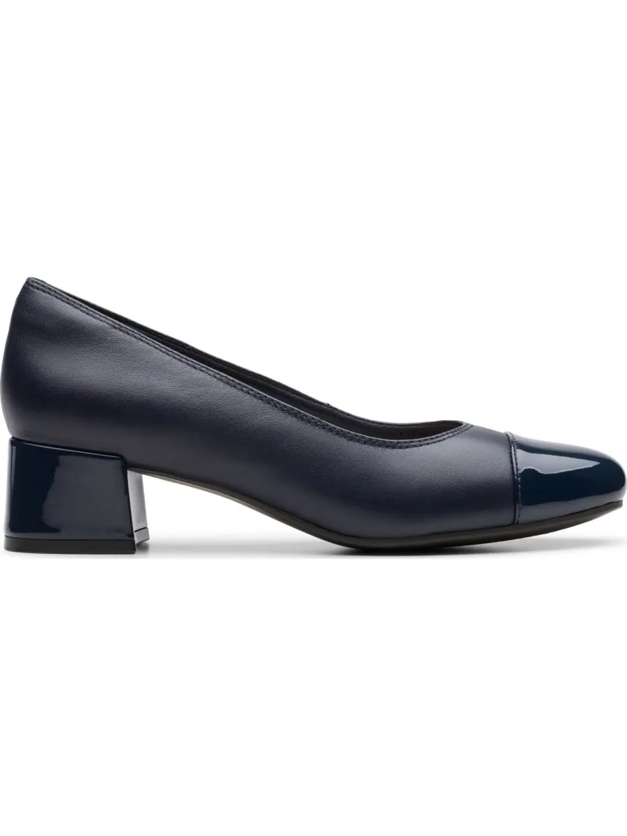 Слипоны женские Clarks Iridessa May, кожаные — изображение 2 из 5, темно-синий