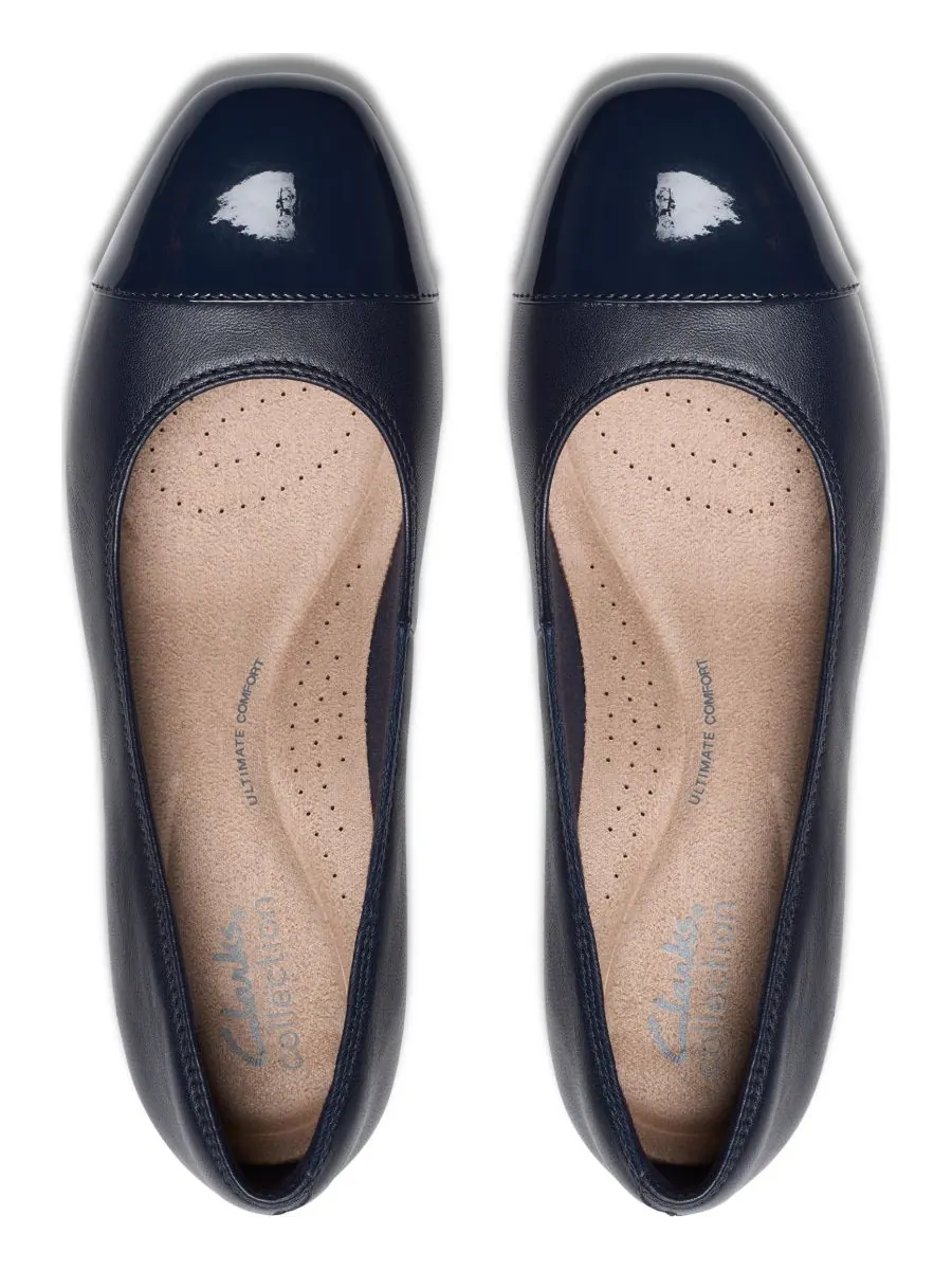 Слипоны женские Clarks Iridessa May, кожаные — изображение 4 из 5, темно-синий