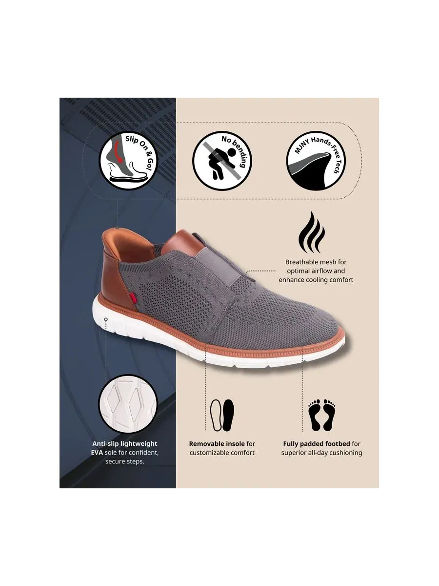 Мужские легкие сетчатые оксфорды South Street с технологией Hands-Free Slip On Marc Joseph New York — изображение 4 из 5