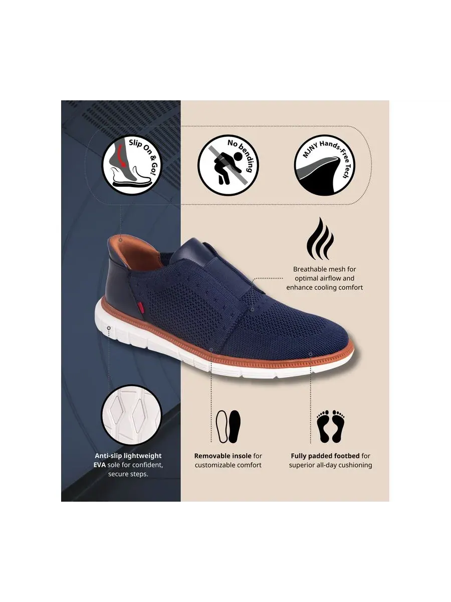 Мужские легкие сетчатые оксфорды South Street с технологией Hands-Free Slip On Marc Joseph New York — изображение 4 из 5