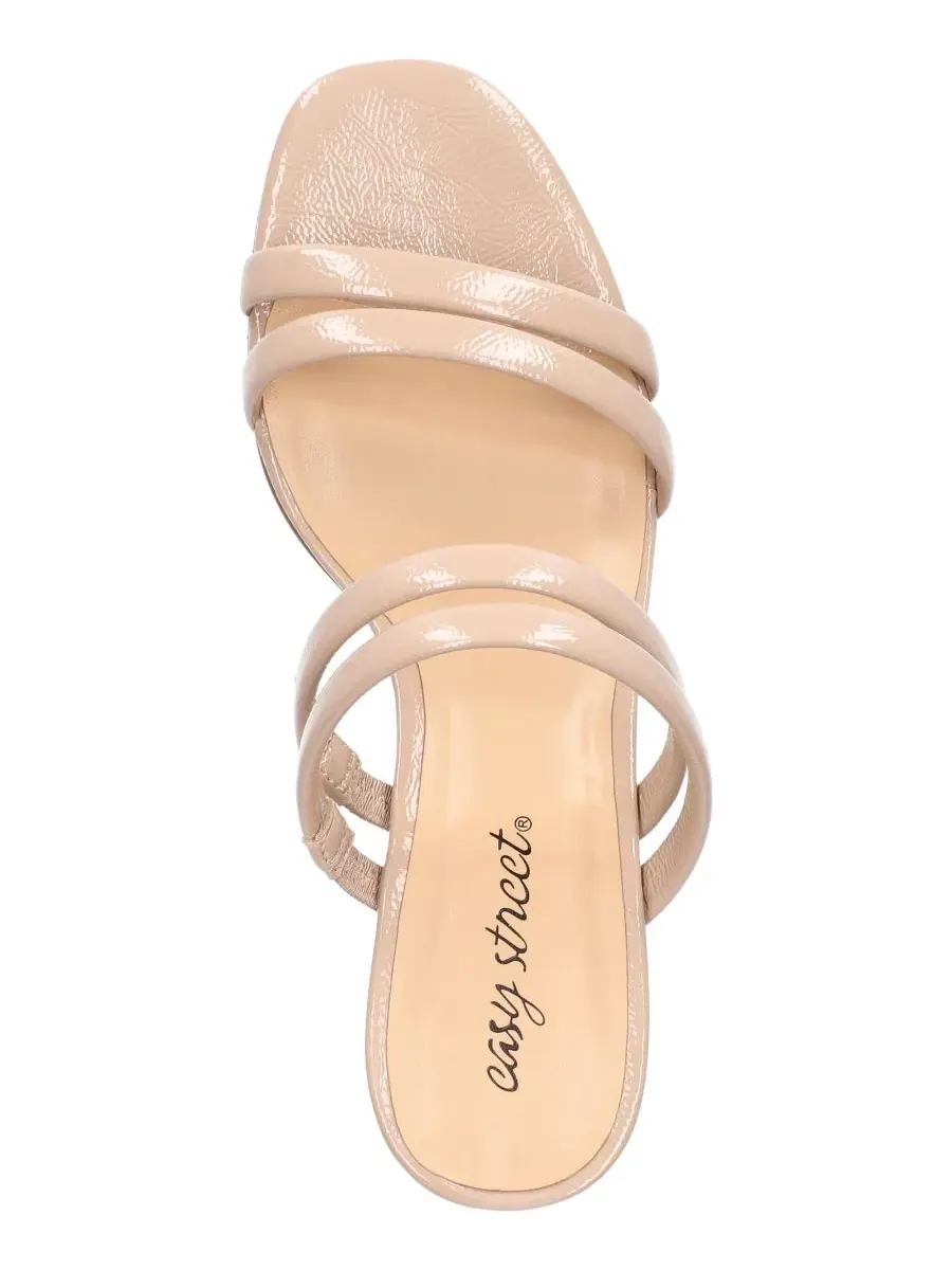Босоножки на каблуке Jemma Easy Street, Nude Crinkled Patent — изображение 4 из 7, бежевый