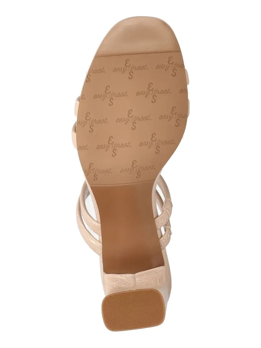 Босоножки на каблуке Jemma Easy Street, Nude Crinkled Patent — изображение 5 из 7, бежевый
