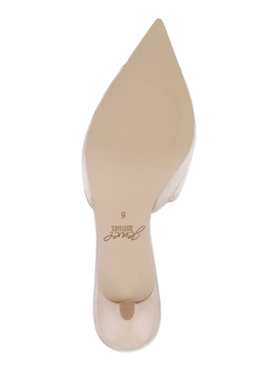 Jewel Badgley Mischka Женские вечерние мюли Palmer Slip-On — изображение 5 из 5, бежевый