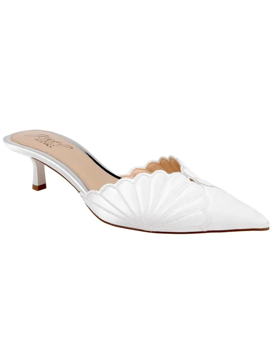 Jewel Badgley Mischka Женские вечерние мюли Palmer Slip-On — белый