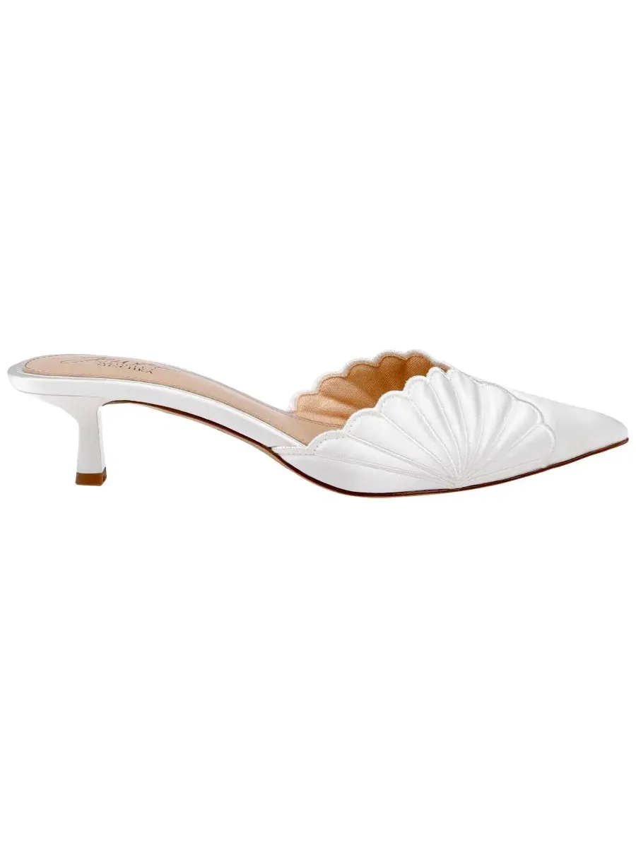 Jewel Badgley Mischka Женские вечерние мюли Palmer Slip-On — изображение 2 из 5, слоновая кость