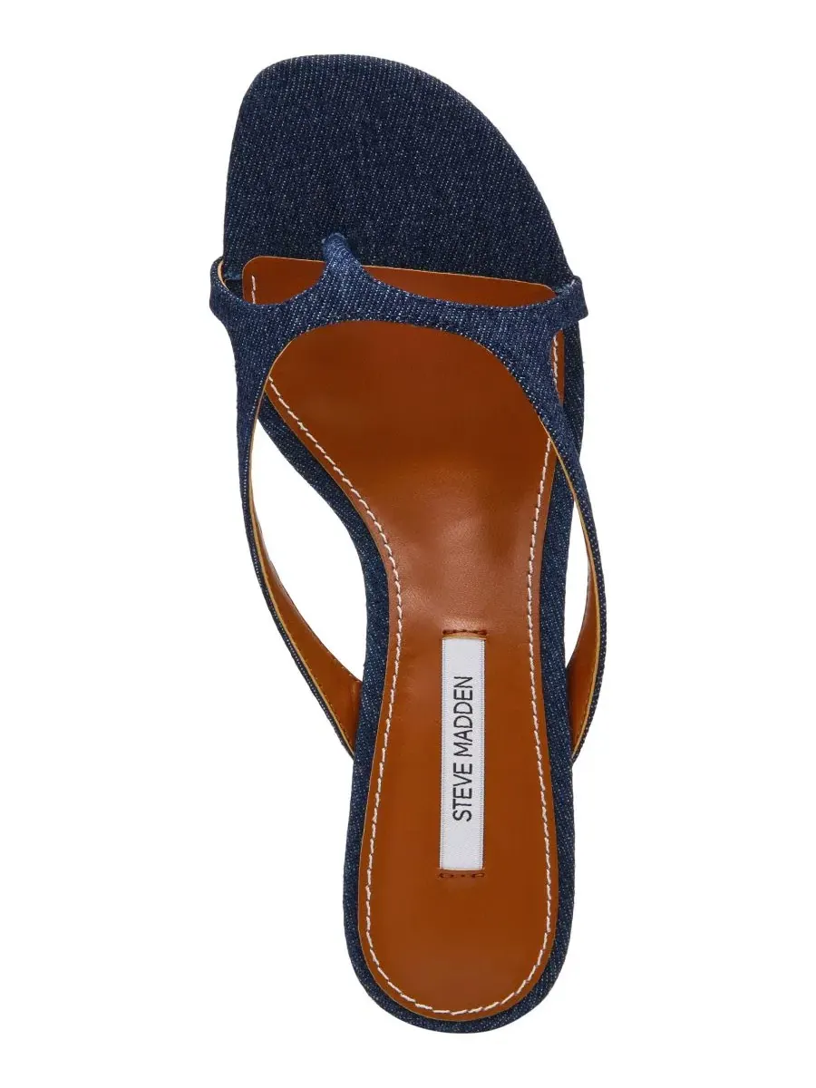 Женские босоножки Brienna на невысоком каблуке с ремешками Steve Madden — изображение 4 из 6, темный джинсовый синий