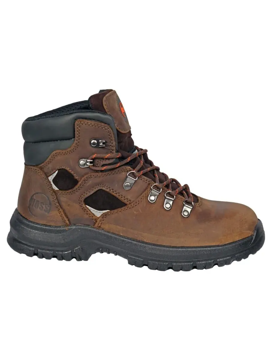 Мужские рабочие ботинки Adam высотой 6 дюймов со стальным носком Hoss Boot Company — изображение 3 из 6, коричневый