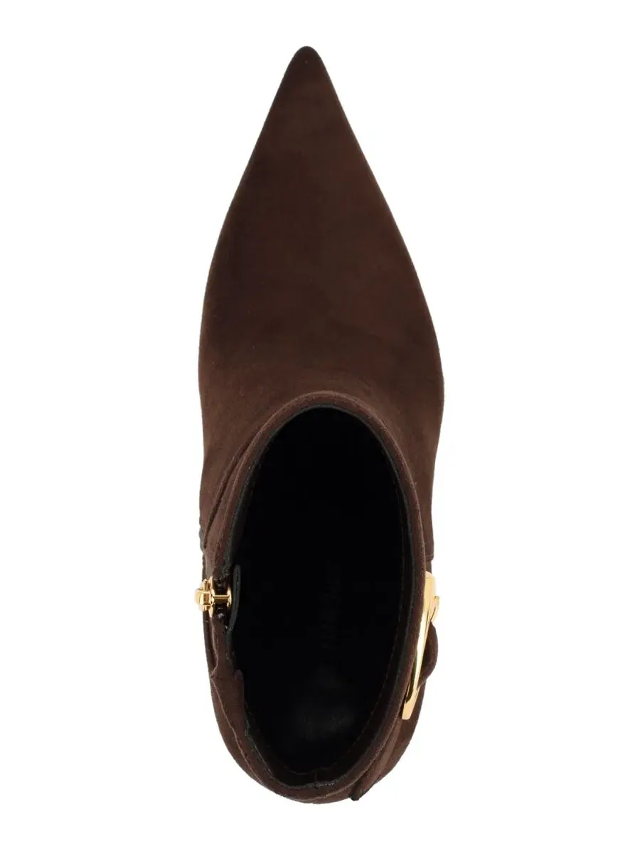 Ботильоны Gretzy на каблуке-шпильке с острым мысом Nine West — изображение 4 из 5, коричневый