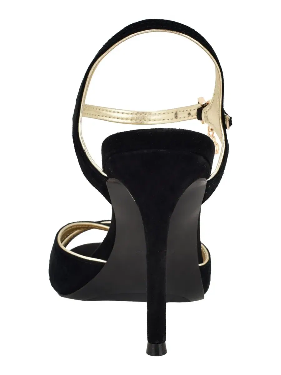 Босоножки на каблуке с лодыжечным ремешком Chaylen Suede Ankle Charms Stiletto Dress Sandals GUESS — изображение 3 из 5