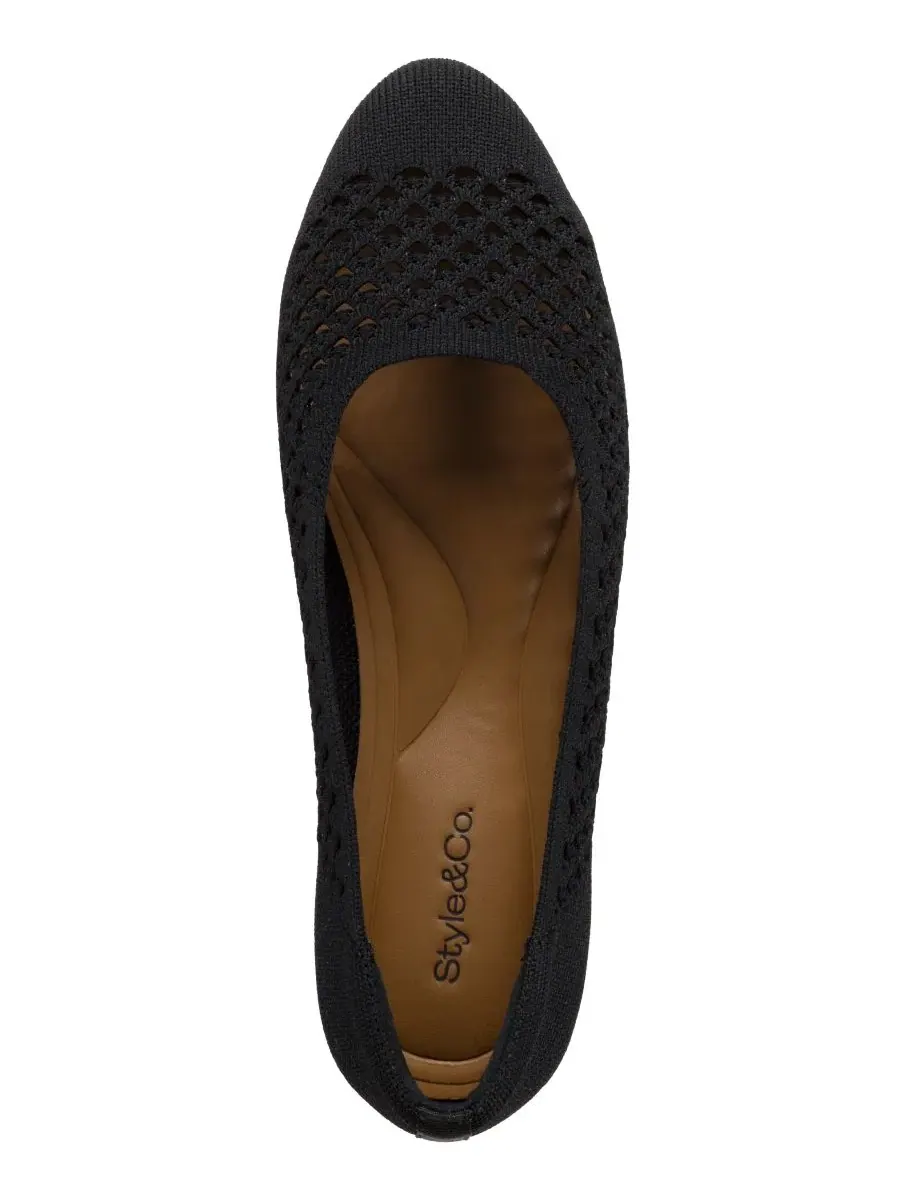 Балетки Tammyy Open Knit Slip-On Style & Co — изображение 4 из 10, черный