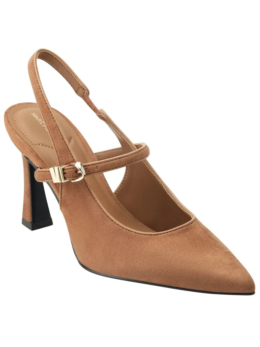 Туфли-лодочки Cavaler Mary Jane Slingback с каблуком-рюмочкой Marc Fisher — изображение 1 из 5, коньячный