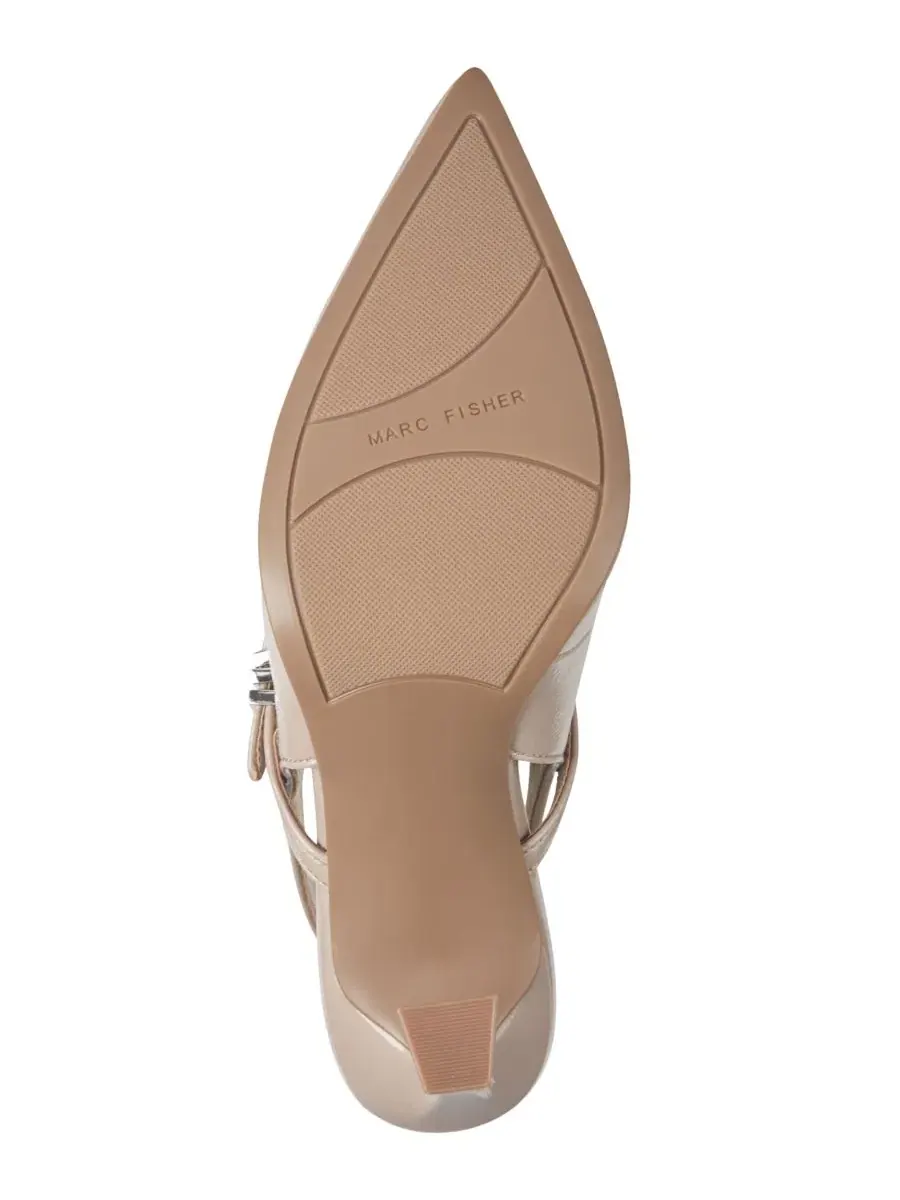 Туфли-лодочки с закрытым мысом и ремешком Cavaler Mary Jane Slingback Pumps Marc Fisher — изображение 5 из 5, тауп